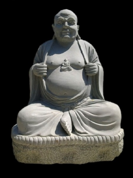 Open Heart Arhat Gobaka Buddhist sandstone statue DSF-P18