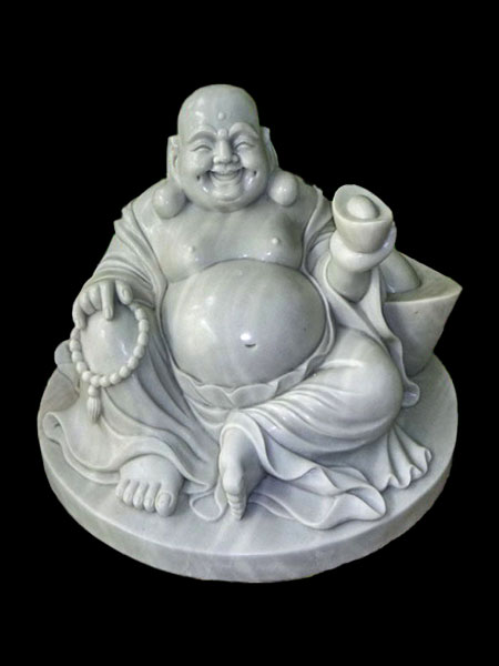 Seated Buddha of Wealth Marble Statue DSF-P54