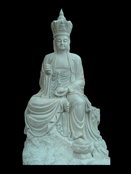Sitting Ksitigarbha Bodhisattva Buddha Stone Statue DSF-P103