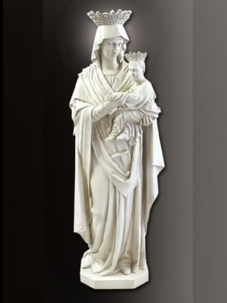 Mary holding Baby Jesus Marble Statue DSF-C29