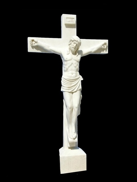 Natural Stone Standing Crucifix Statue DSF-C09