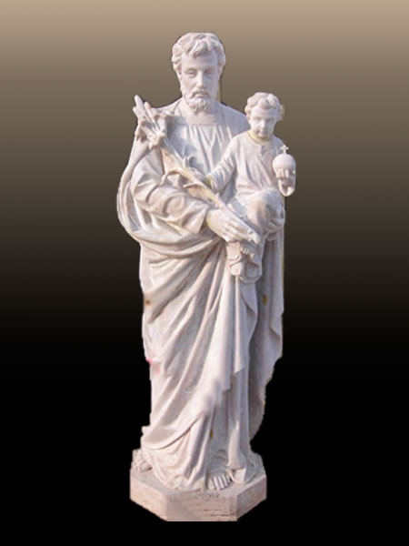 St. Joseph with Child Christ Stone Statue DSF-C106