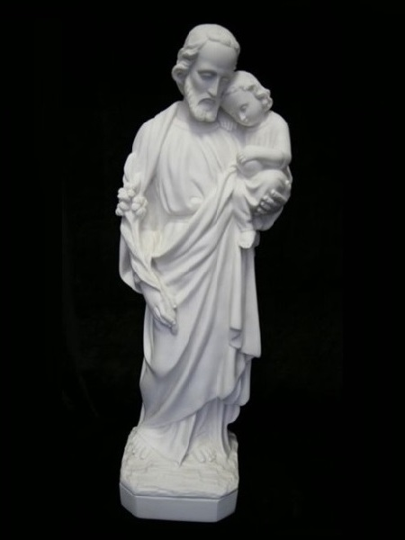 Saint Joseph with Baby Jesus Stone Statue DSF-C18