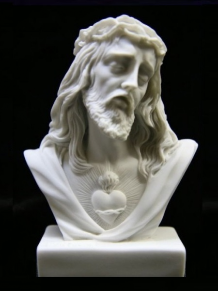 Hand carved Jesus bust stone statue DSF-C21