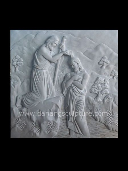 Baptism Mysteries of Light Rosary Stone Relief DSF-C32