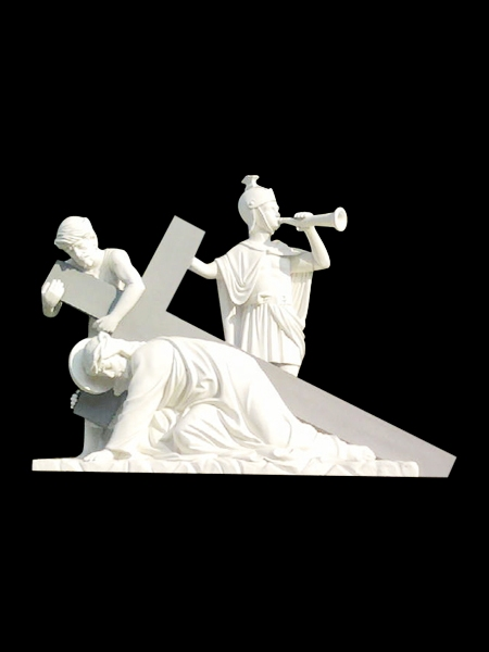 Jesus falls for the first time - Third Station of the Cross Stone Statue DSF-C95