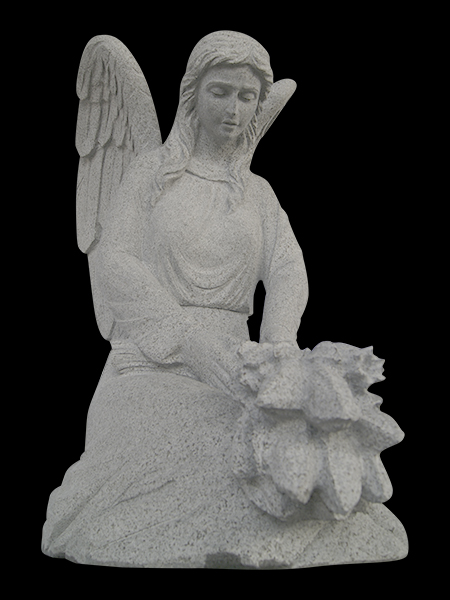 Sad Sitting Angel Granite Statue DSF-TT34