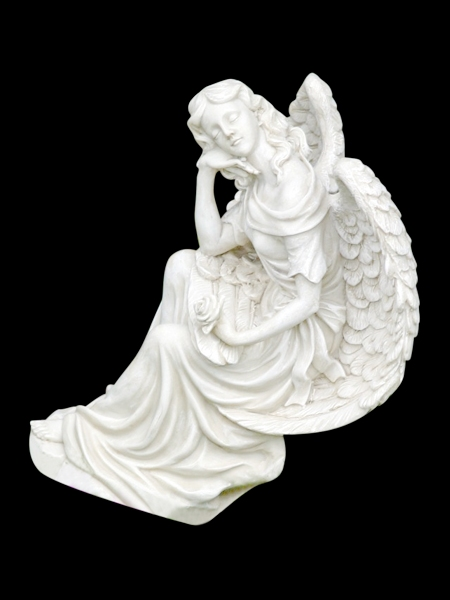 Sleeping Seated Angel Stone Statue DSF-TT44