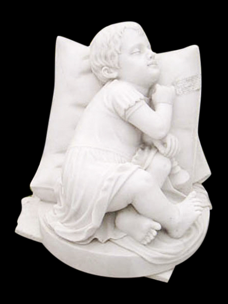 Baby Sleeping on Pillow Stone Statue DSF-EB52