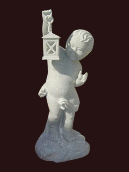 Boy with Lamp Stone Statue DSF-EB45