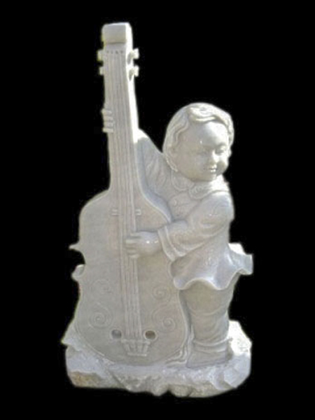 Little Boy with Guitar Stone Statue DSF-EB23