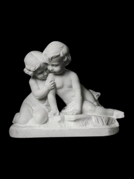 Little Boy and Girl Hugging Stone Statue DSF-EB06