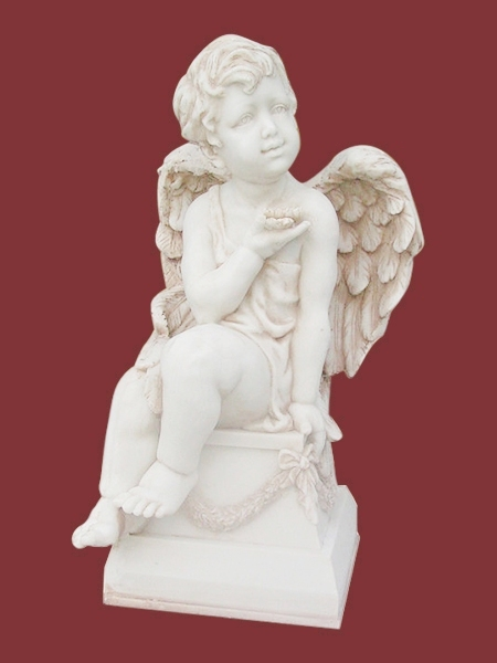 Seated Boy Angel Garden Marble Statue DSF-EB68