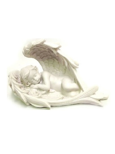 Infant Angel Sleeping in Wings Stone Statue DSF-EB76