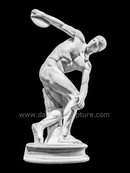 Discus Thrower Greek stone statue  DSF-CD19
