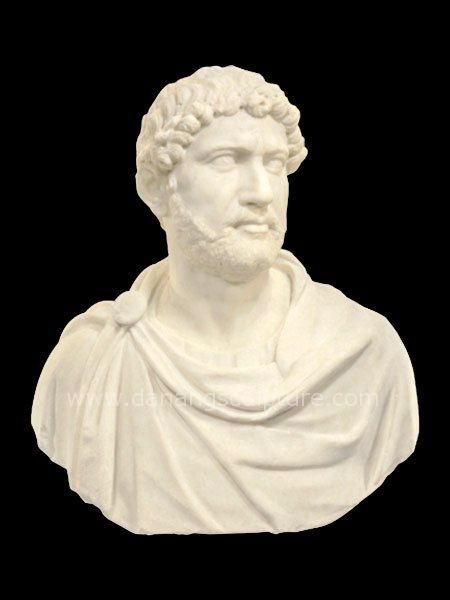 Hand Carved Marble Bust of Emperor Hadrian DSF-CD08