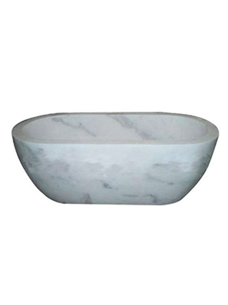 Solid White Marble Oval Bathtub DSF-BT32