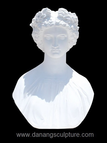 Greek Woman Marble Bust Statue DSF-CD06