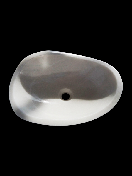 Curved marble sink