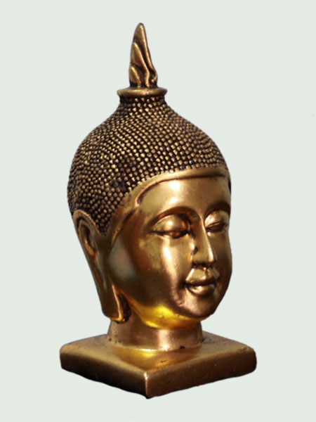 Thai Buddha Head resin statue