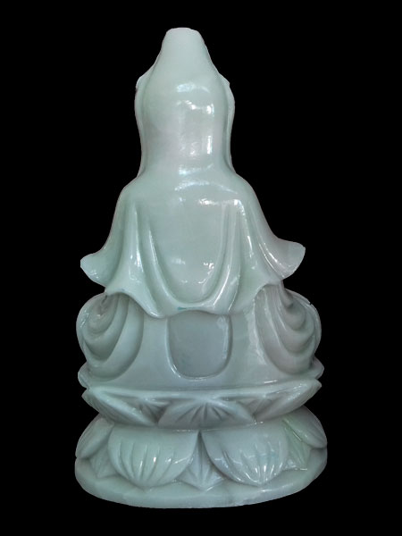 Small Sitting Kuan Yin Buddha Marble Statue