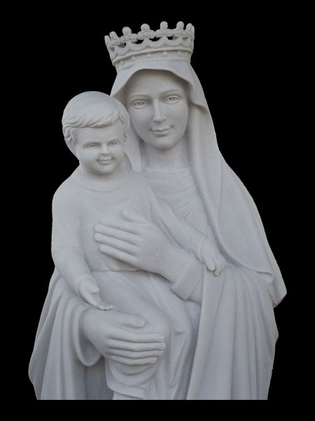 Mother Mary and Baby Jesus Stone Statue