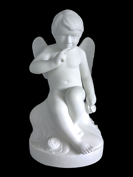Seated Cupid by Falconet Stone Statue