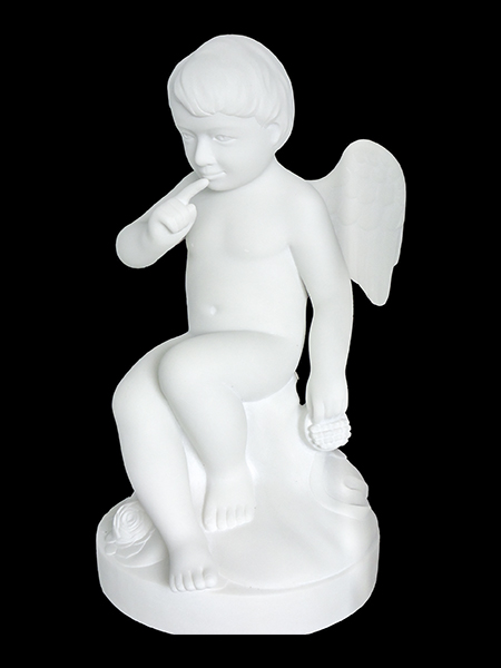Seated Cupid Stone Statue