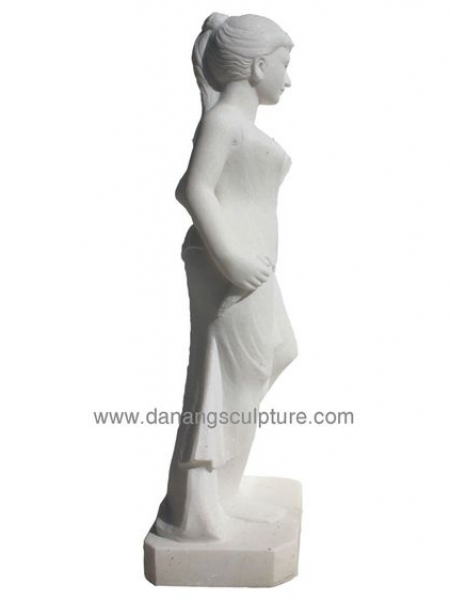 Girl garden stone statue